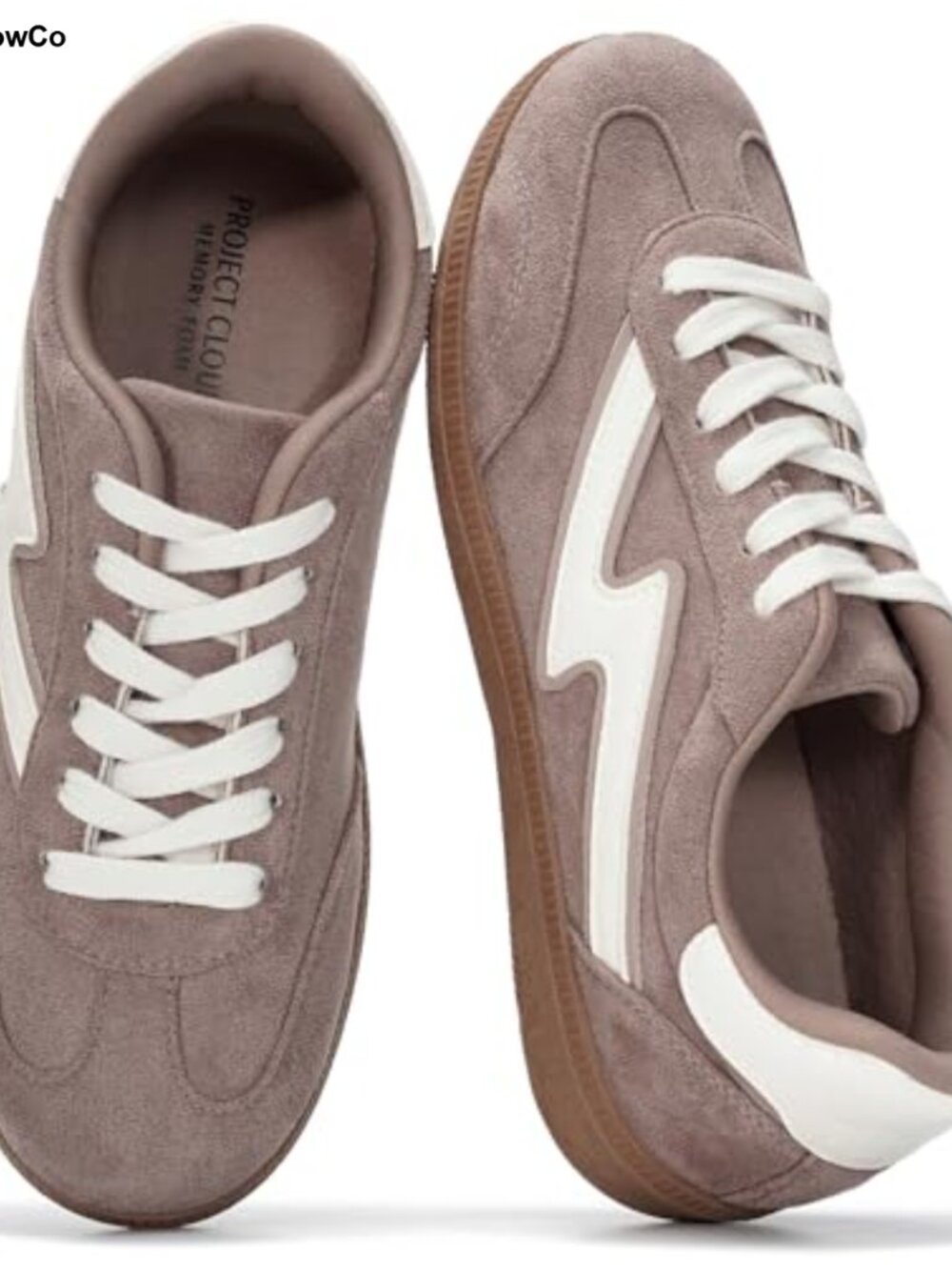 Womens Comfortable Walking Sneakers Memory Foam Non-Slip Lace-Up
